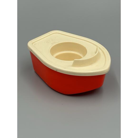 Vintage Fisher Price #411 Floating Red White Boat - Picture 1 of 8